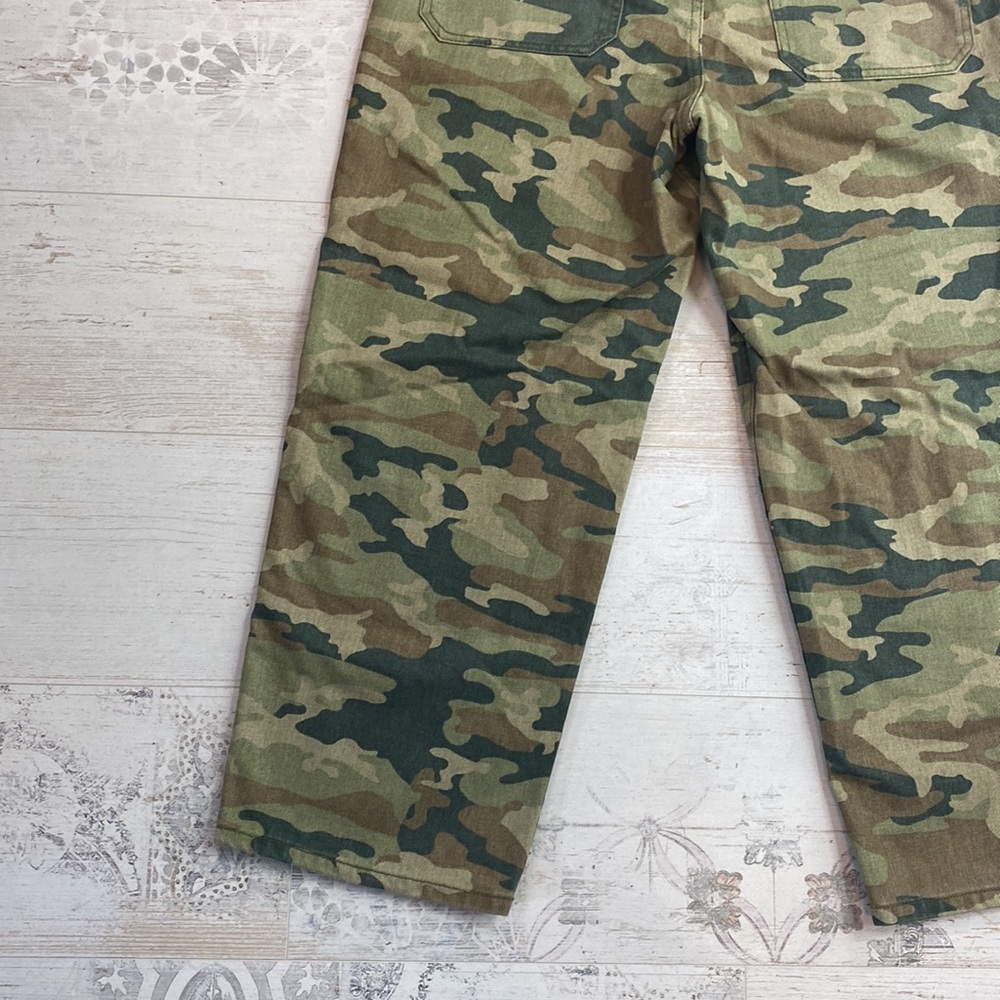 We The Free Free People Remy Camo High Waisted Wide Leg Jeans - Picture 14 of 16